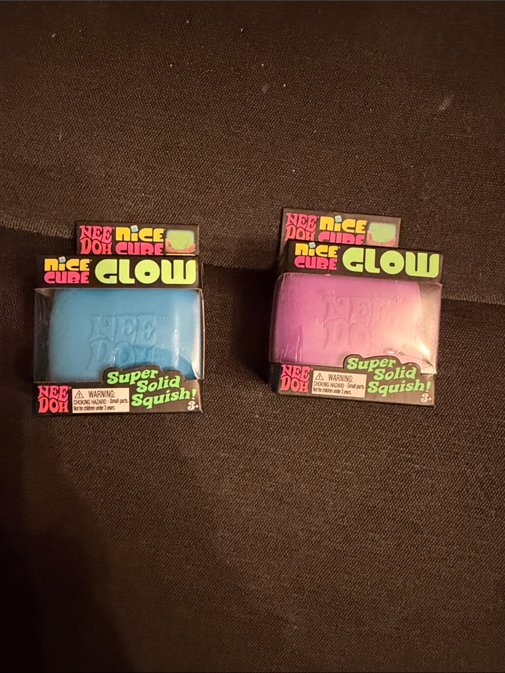 Authentic Nice Doh Cube Glow Super Solid Squish Toy - Blue and Purple $15 piece